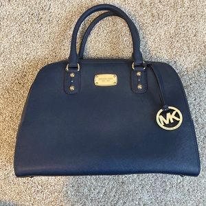Blue Michael Kors Satchel